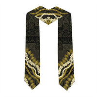 Custom Hawaii Kohala High School Graduation Stole Tapa Pattern With Leis LT05 - Polynesian Pride