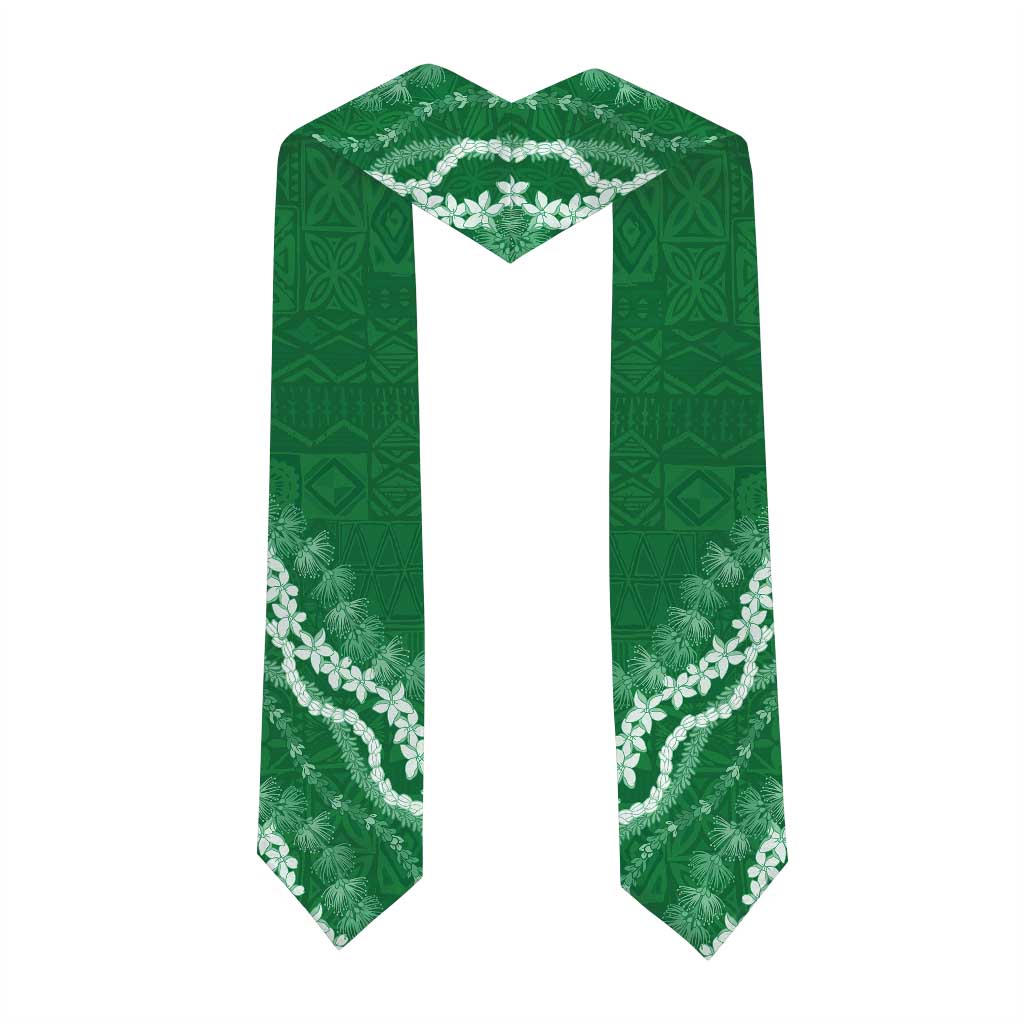 Custom Hawaii Konawaena High School Graduation Stole Tapa Pattern With Leis LT05 - Polynesian Pride