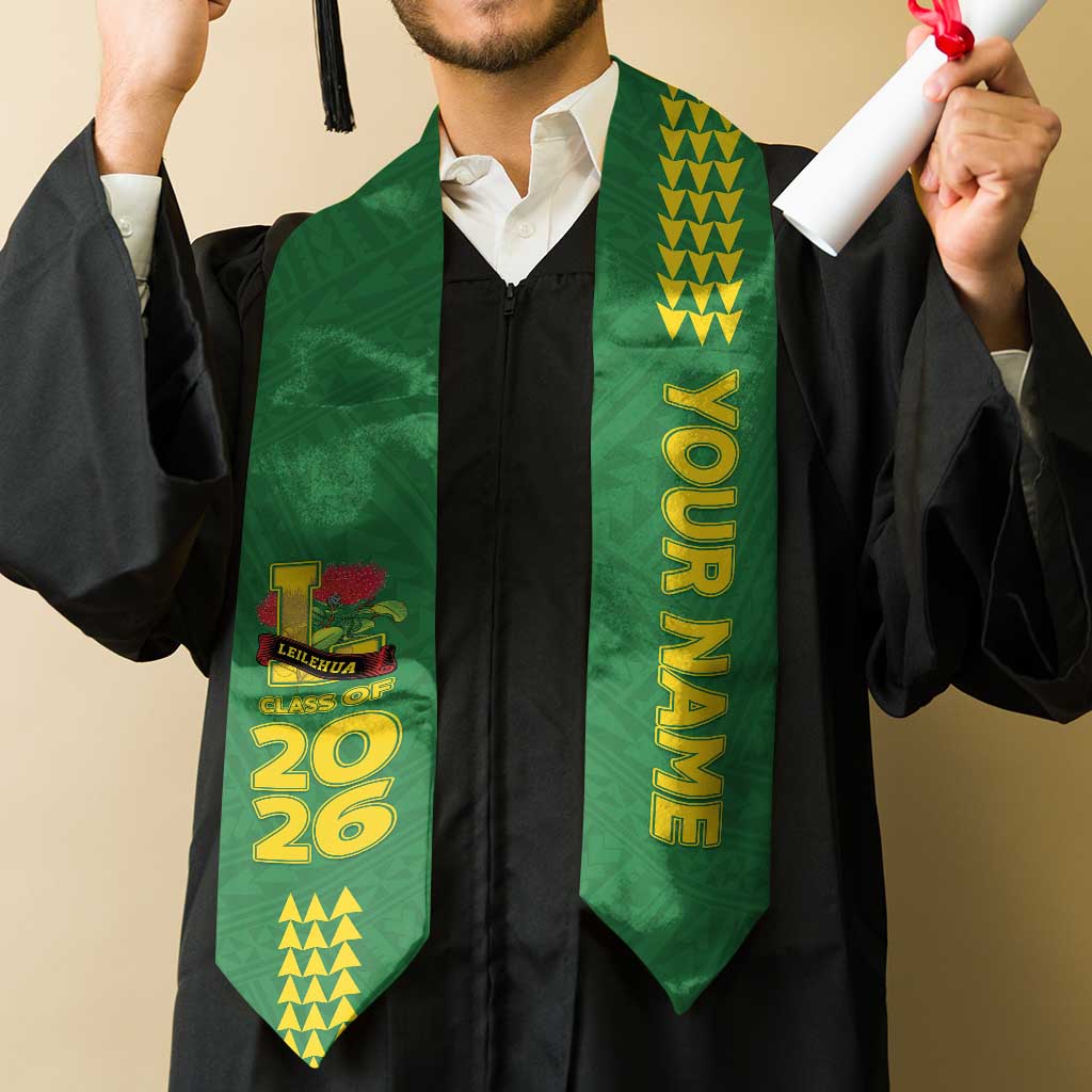 Custom Hawaii Leilehua High School Graduation Stole Kakau Pattern LT05 - Polynesian Pride