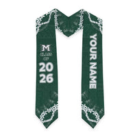 Custom Hawaii Molokai High School Graduation Stole Tapa Pattern With Leis LT05 - Polynesian Pride