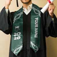 Custom Hawaii Molokai High School Graduation Stole Tapa Pattern With Leis LT05 - Polynesian Pride