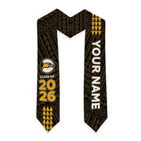 Custom Hawaii Nanakuli High And Intermediate School Graduation Stole Kakau Pattern