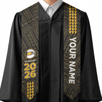 Custom Hawaii Nanakuli High And Intermediate School Graduation Stole Kakau Pattern