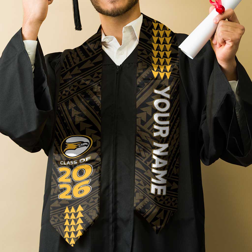 Custom Hawaii Nanakuli High And Intermediate School Graduation Stole Kakau Pattern