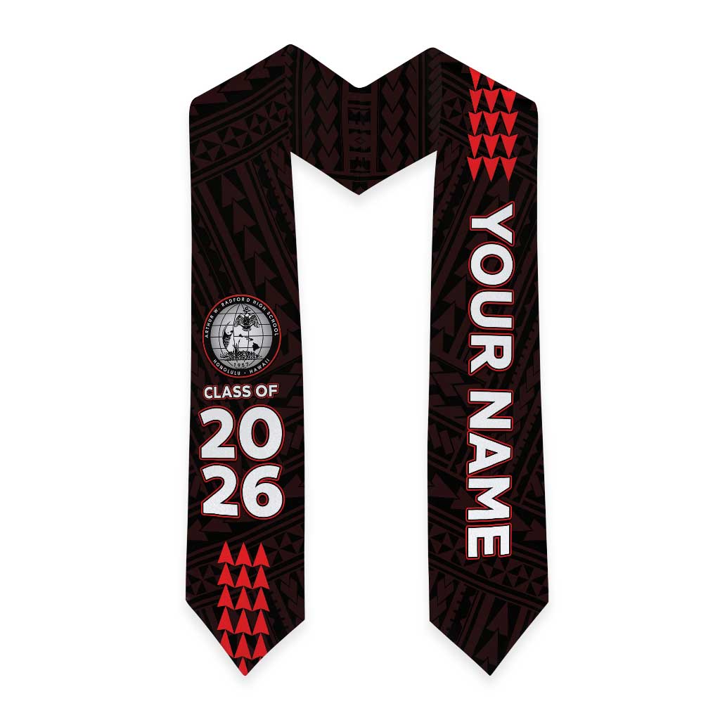 Custom Hawaii Radford High School Graduation Stole Kakau Pattern LT05 - Polynesian Pride