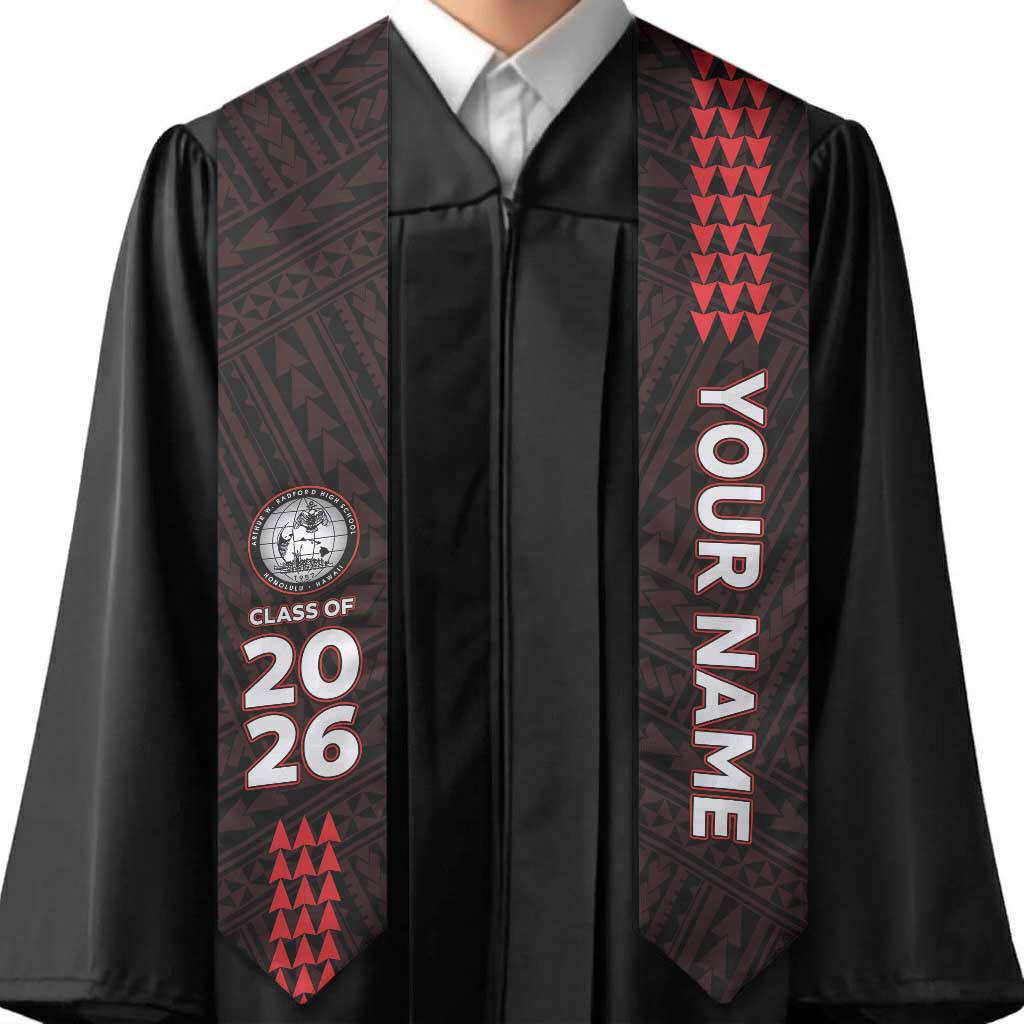 Custom Hawaii Radford High School Graduation Stole Kakau Pattern LT05 - Polynesian Pride