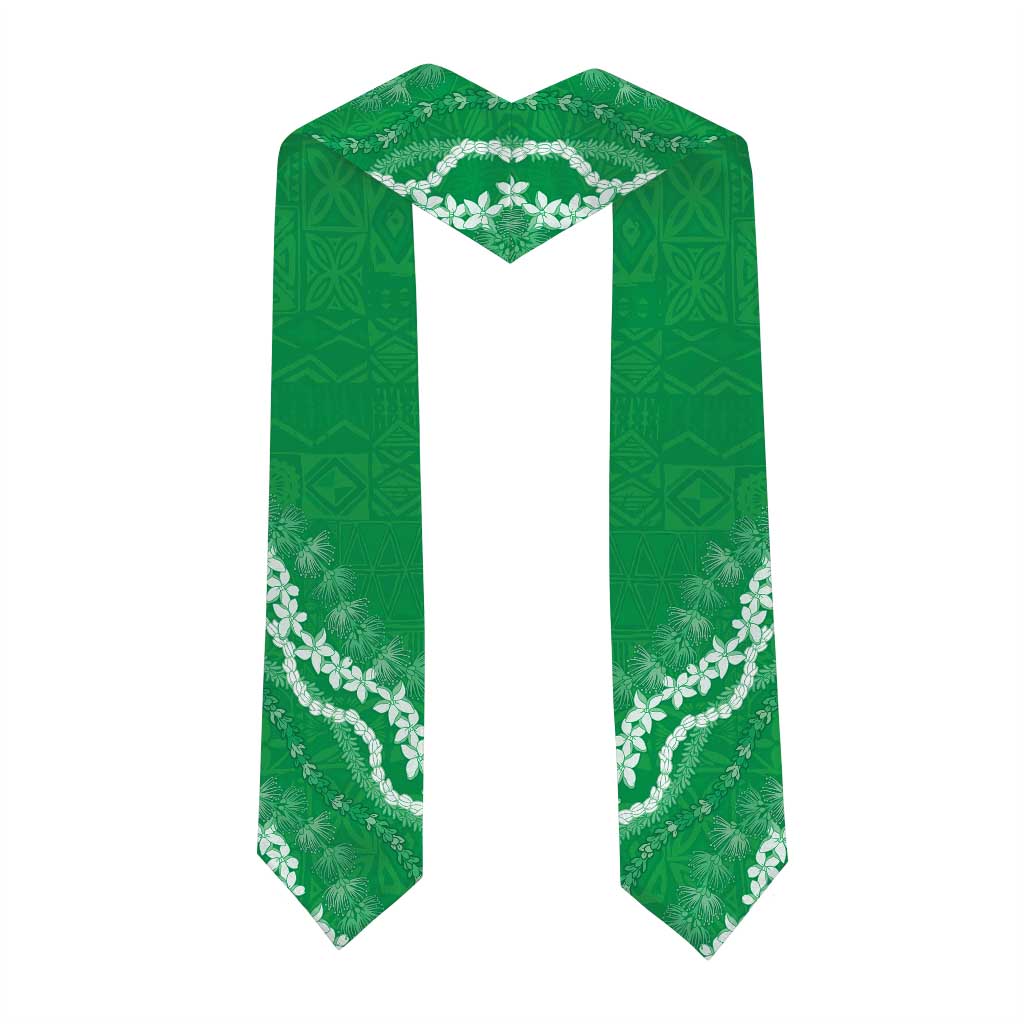Custom Hawaii School For The Deaf And The Blind Graduation Stole Tapa Pattern With Leis LT05 - Polynesian Pride