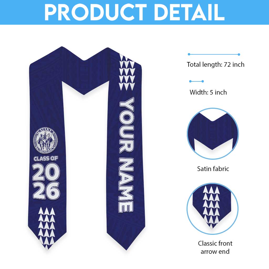 Custom Hawaii Waiakea High School Graduation Stole Kakau Pattern LT05 - Polynesian Pride