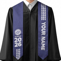 Custom Hawaii Waiakea High School Graduation Stole Kakau Pattern LT05 - Polynesian Pride