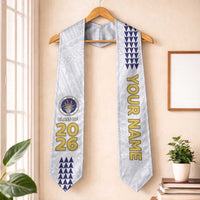 Custom Hawaii Waipahu High School Graduation Stole Kakau Pattern LT05 One Size White - Polynesian Pride