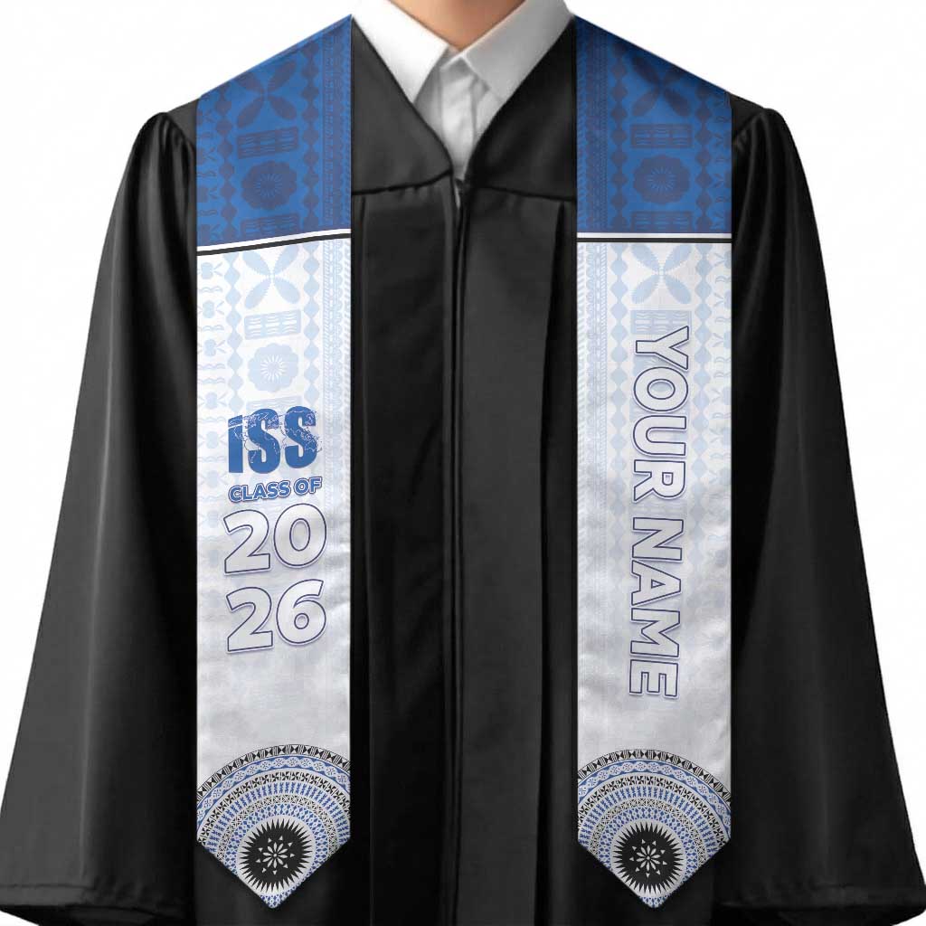 Custom International School Suva Graduation Stole With Fijian Tapa Pattern LT05 - Polynesian Pride