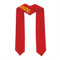 Custom Kolisi Tonga Graduation Stole Tongan Ngatu Pattern LT05 - Polynesian Pride