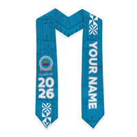 Custom Lavengamalie College Graduation Stole Tongan Ngatu Pattern LT05 - Polynesian Pride