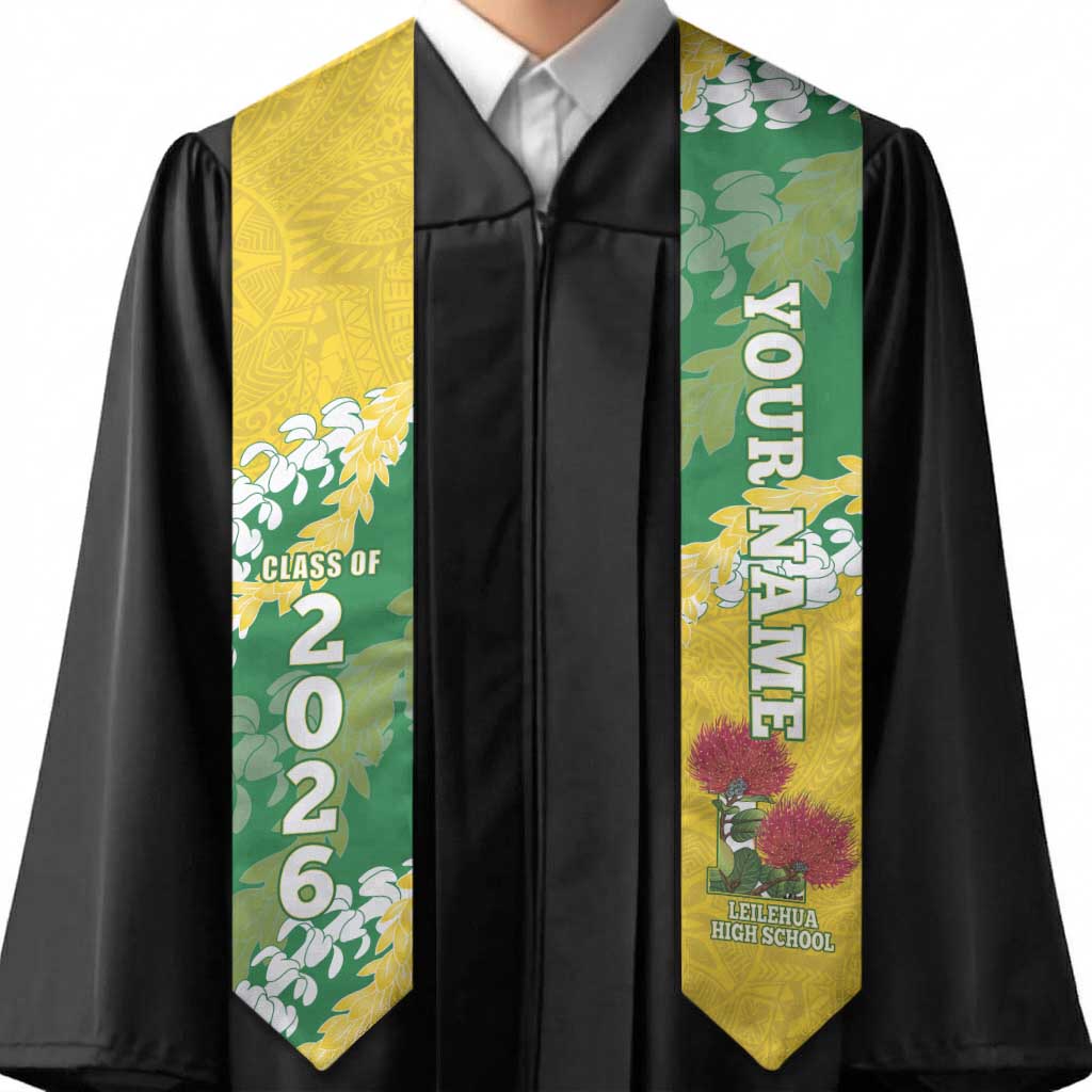 Custom Leilehua High School Graduation Stole Class Of Year Puakenikeni Lei Hawaiian Pattern LT14 - Polynesian Pride