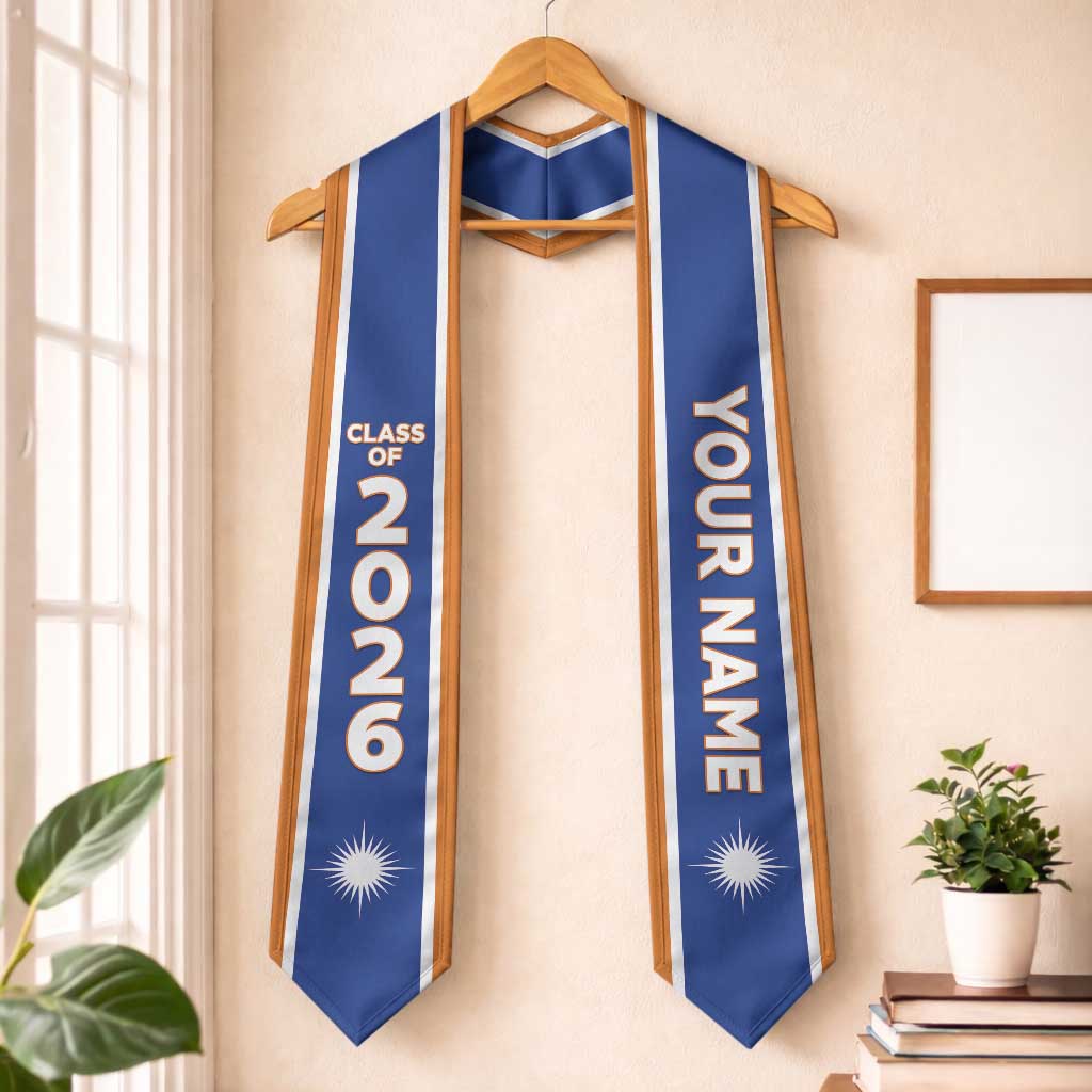 Custom Marshall Islands Graduation Stole Flag Style
