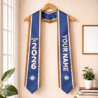 Custom Marshall Islands Graduation Stole Flag Style LT05 One Size Blue - Polynesian Pride