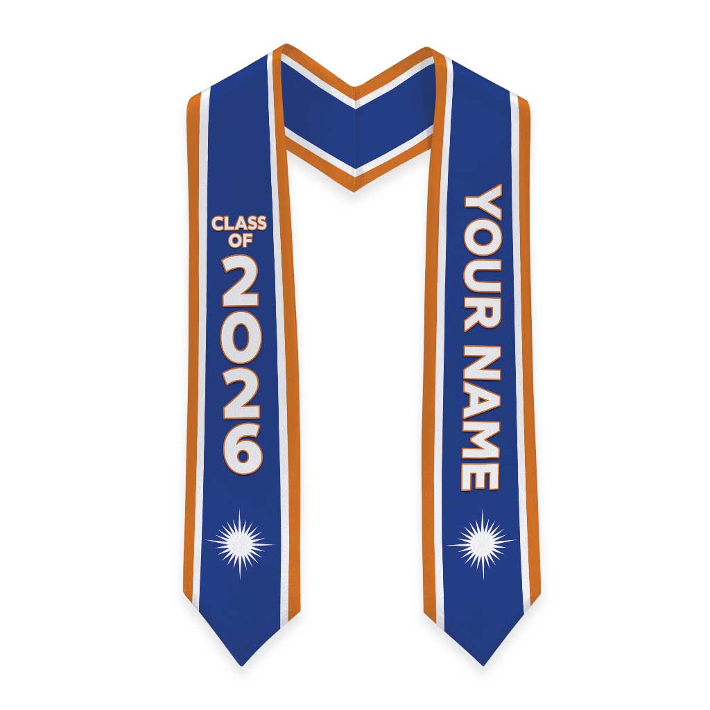 Custom Marshall Islands Graduation Stole Flag Style LT05 - Polynesian Pride