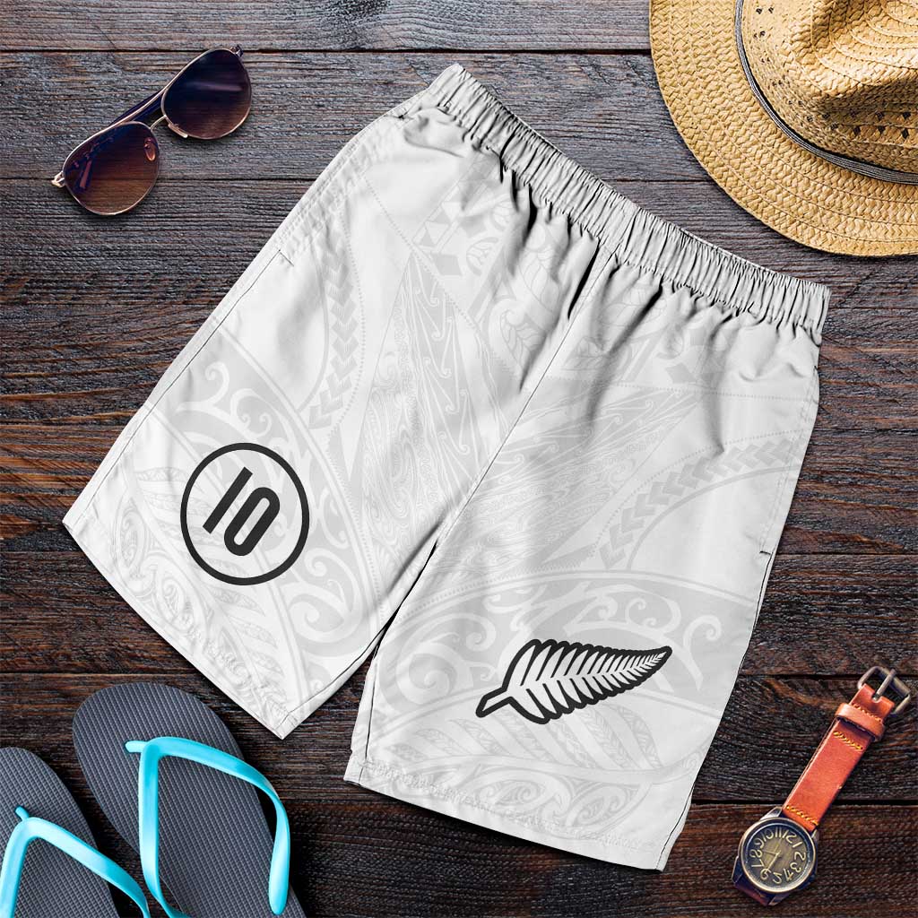 Custom New Zealand Football Shorts for Men The Whites-Sporty T90 Style - Polynesian Pride