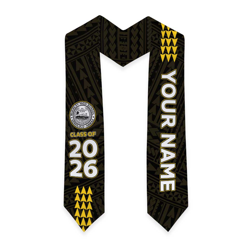 Custom President William McKinley High School Graduation Stole Kakau Pattern LT05 - Polynesian Pride