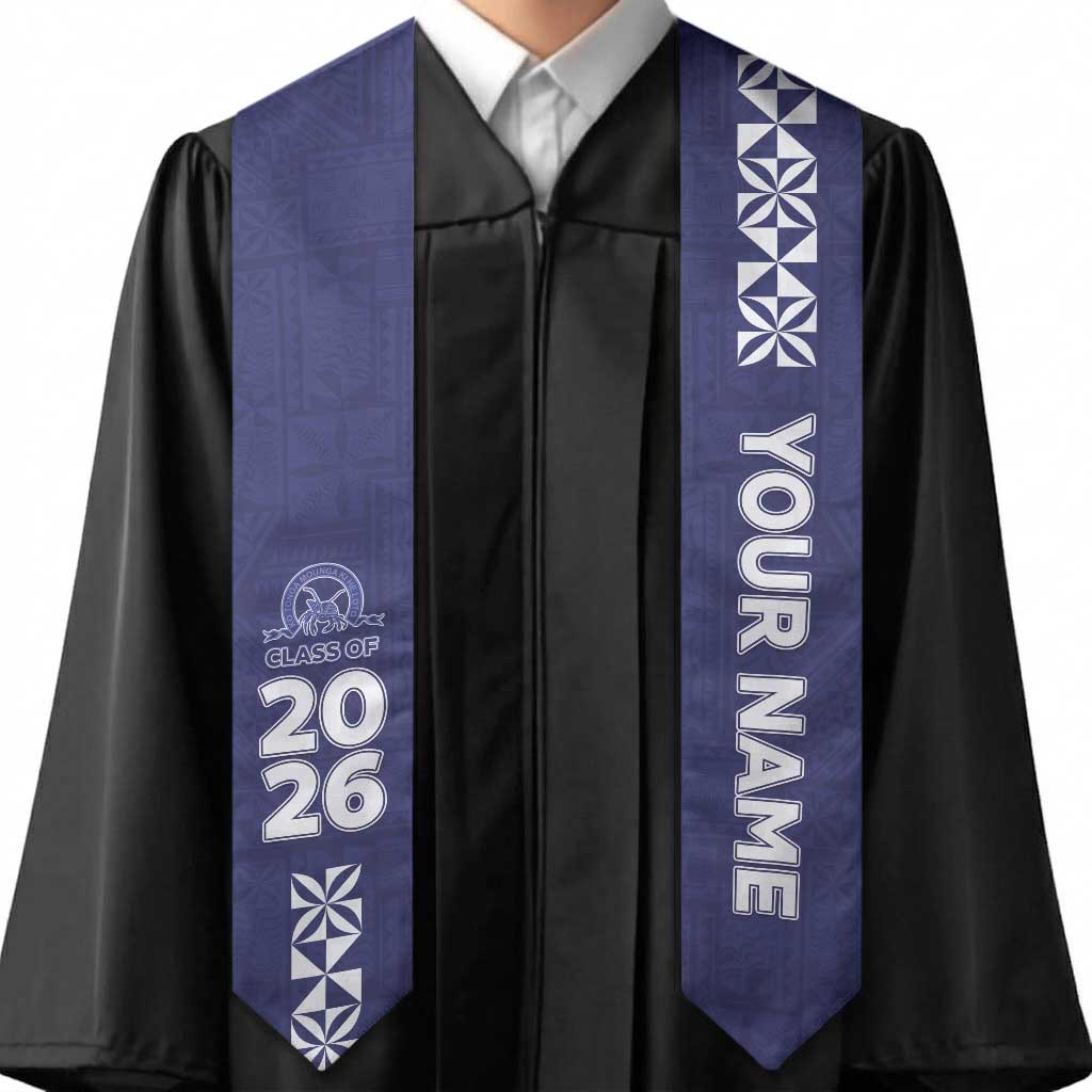 Custom Queen Salote College Graduation Stole Tongan Ngatu Pattern LT05 - Polynesian Pride