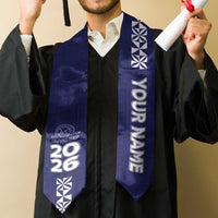 Custom Queen Salote College Graduation Stole Tongan Ngatu Pattern LT05 - Polynesian Pride