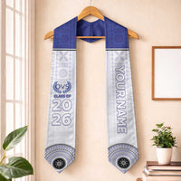 Custom Queen Victoria School Graduation Stole With Fijian Tapa Pattern