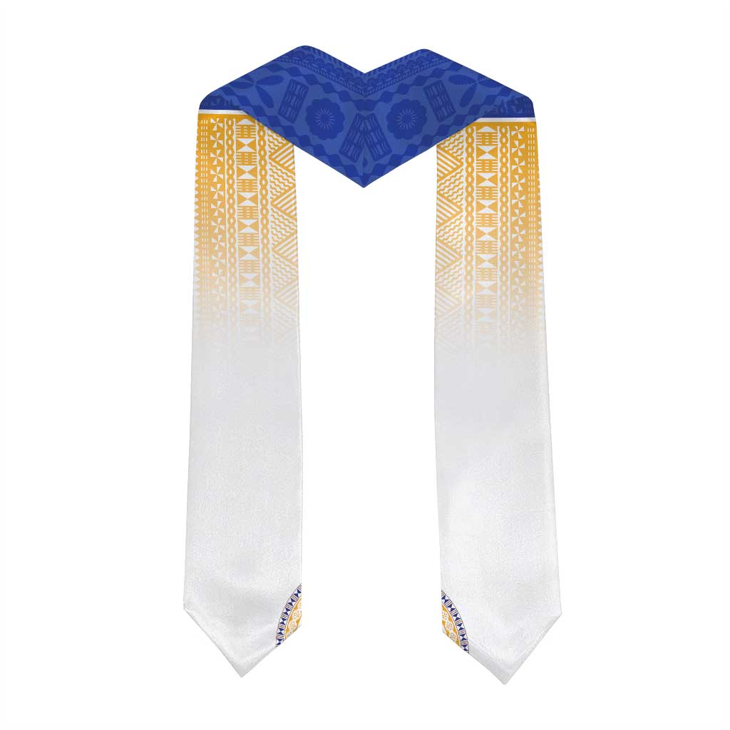 Custom Ratu Kadavulevu School Graduation Stole With Fijian Tapa Pattern LT05 - Polynesian Pride