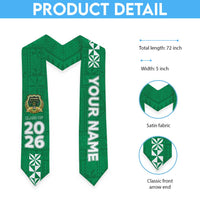 Custom Saineha High School Graduation Stole Tongan Ngatu Pattern LT05 - Polynesian Pride