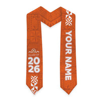 Custom Tailulu College Graduation Stole Tongan Ngatu Pattern LT05 - Polynesian Pride