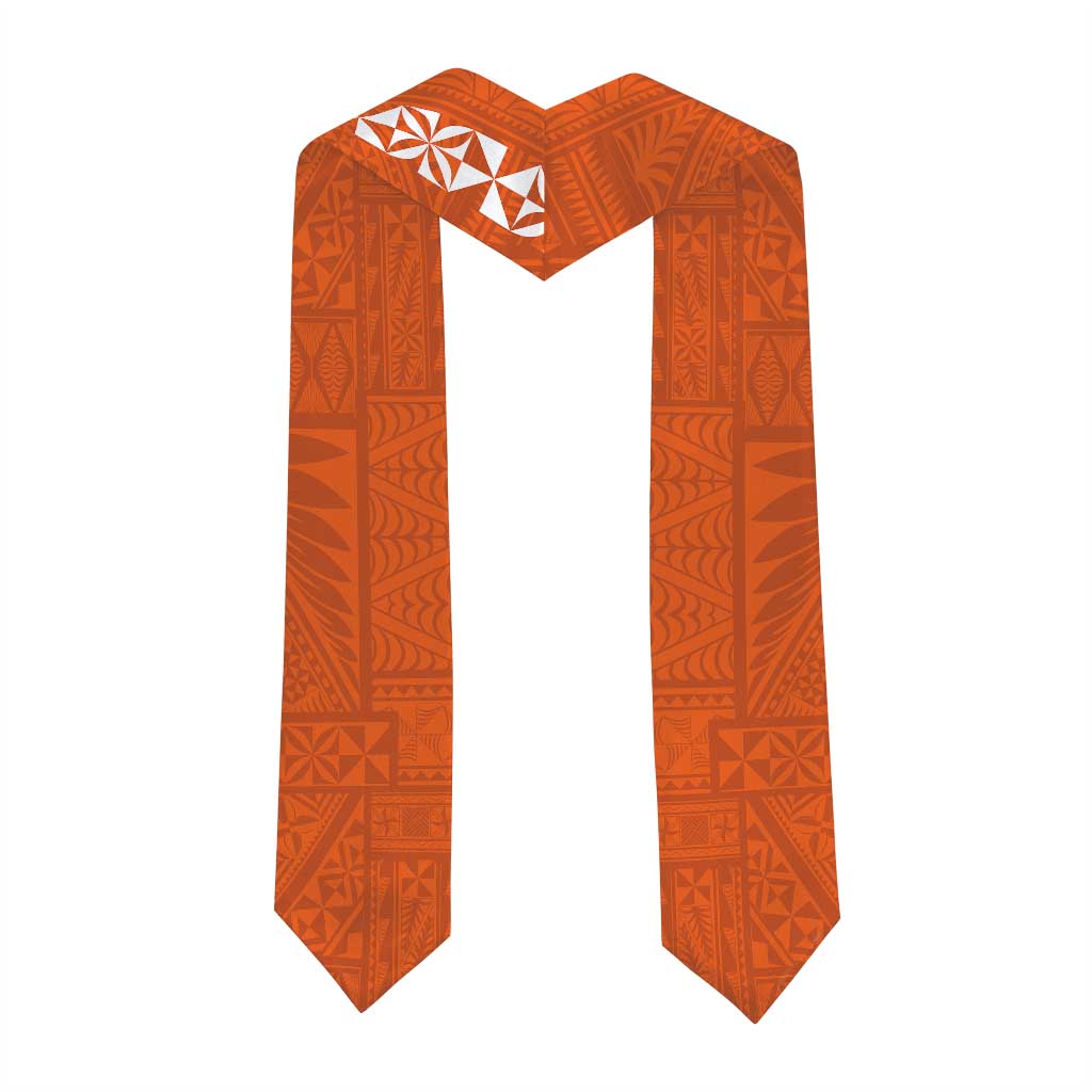 Custom Tailulu College Graduation Stole Tongan Ngatu Pattern LT05 - Polynesian Pride