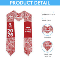 Custom Tonga Graduation Stole Tongan Ngatu Pattern LT05 - Polynesian Pride