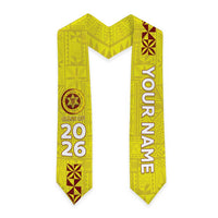 Custom Tonga High School Graduation Stole Tongan Ngatu Pattern LT05 - Polynesian Pride