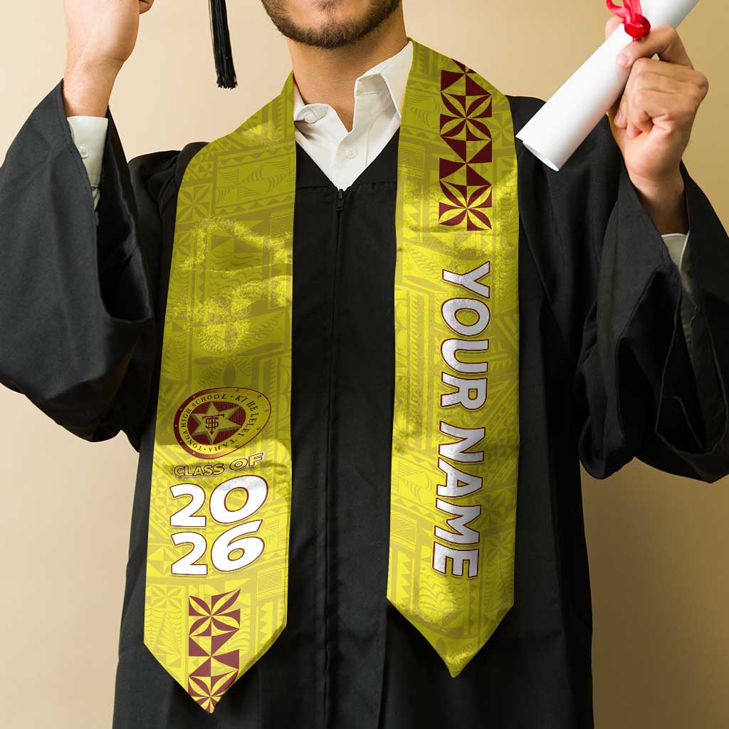 Custom Tonga High School Graduation Stole Tongan Ngatu Pattern LT05 - Polynesian Pride