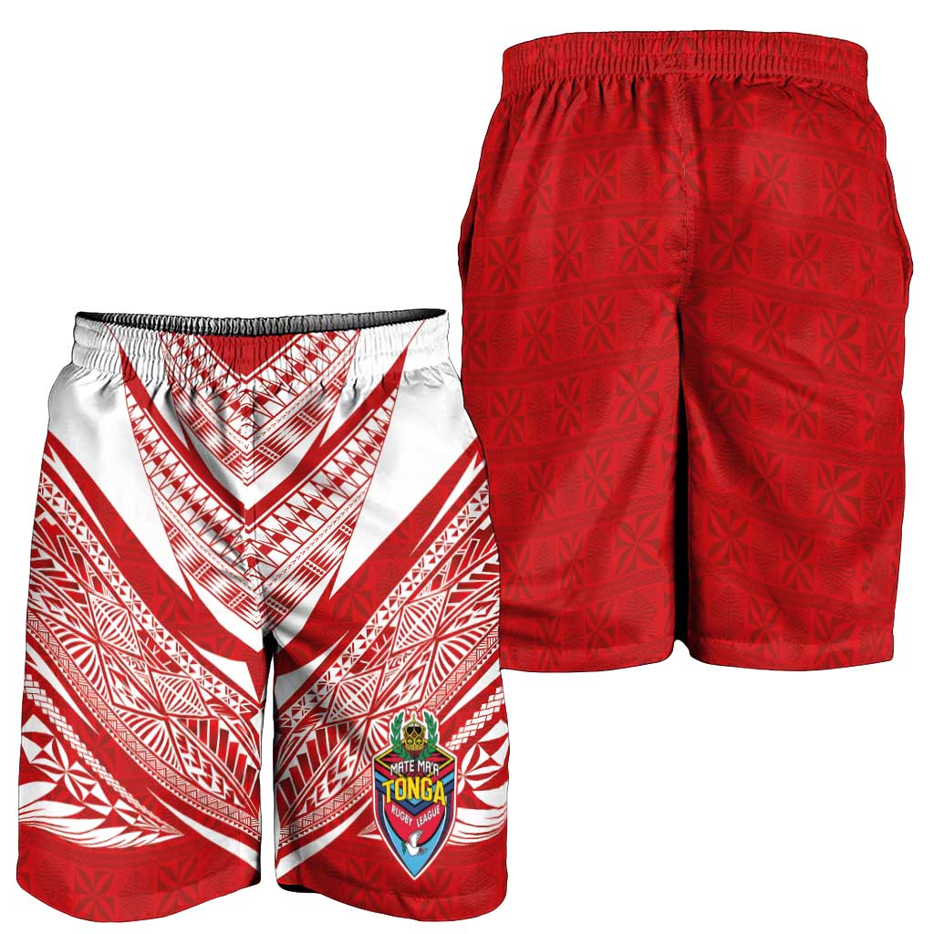 Custom Tonga Rugby Shorts for Men Ngatu Motifs and Pacific Patterns LT03 - Polynesian Pride