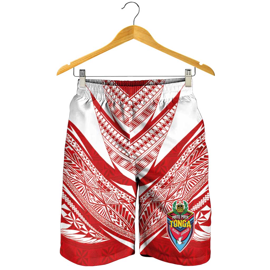 Custom Tonga Rugby Shorts for Men Ngatu Motifs and Pacific Patterns LT03 - Polynesian Pride