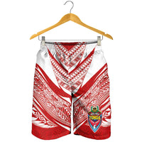 Custom Tonga Rugby Shorts for Men Ngatu Motifs and Pacific Patterns LT03 - Polynesian Pride