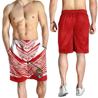 Custom Tonga Rugby Shorts for Men Ngatu Motifs and Pacific Patterns LT03 - Polynesian Pride