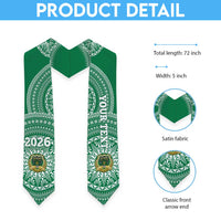 Custom Tonga Saineha High School Graduation Stole Class Of Year Tongan Ngatu Pattern LT14 - Polynesian Pride