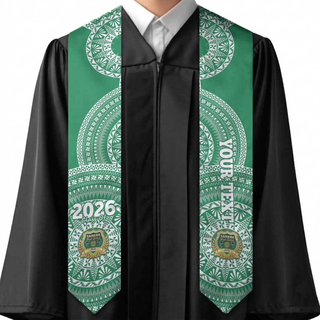 Custom Tonga Saineha High School Graduation Stole Class Of Year Tongan Ngatu Pattern LT14 - Polynesian Pride