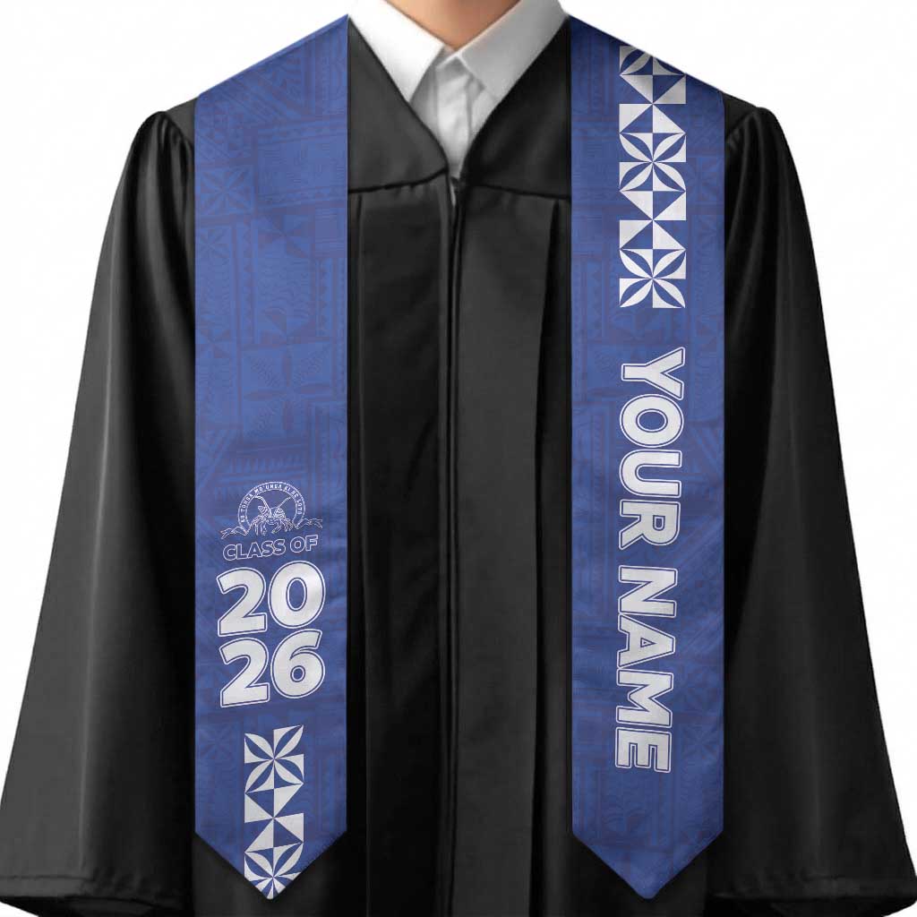 Custom Tupou College Graduation Stole Tongan Ngatu Pattern LT05 - Polynesian Pride
