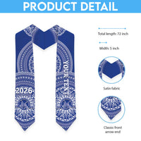 Custom Tupou Tonga College Graduation Stole Class Of Year Tongan Ngatu Pattern LT14 - Polynesian Pride