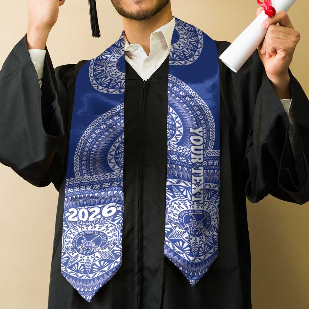 Custom Tupou Tonga College Graduation Stole Class Of Year Tongan Ngatu Pattern LT14 - Polynesian Pride