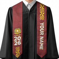 Custom Vavau High School Graduation Stole Tongan Ngatu Pattern LT05 - Polynesian Pride