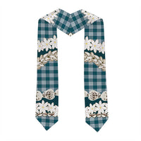 Dark Cyan Hawaii Tiare and Shell Lei Graduation Stole Hawaiian Palaka Luxury Vibes LT14 - Polynesian Pride