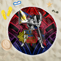 Filipinos Lapu-lapu Hero Beach Blanket Philippines Flag and Sun DT02 One Size 150cm Art - Polynesian Pride