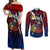 Filipinos Lapu-lapu Hero Couples Matching Off Shoulder Maxi Dress and Long Sleeve Button Shirt Philippines Flag and Sun DT02 Art - Polynesian Pride