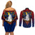 Filipinos Lapu-lapu Hero Couples Matching Off Shoulder Short Dress and Long Sleeve Button Shirt Philippines Flag and Sun DT02 - Polynesian Pride