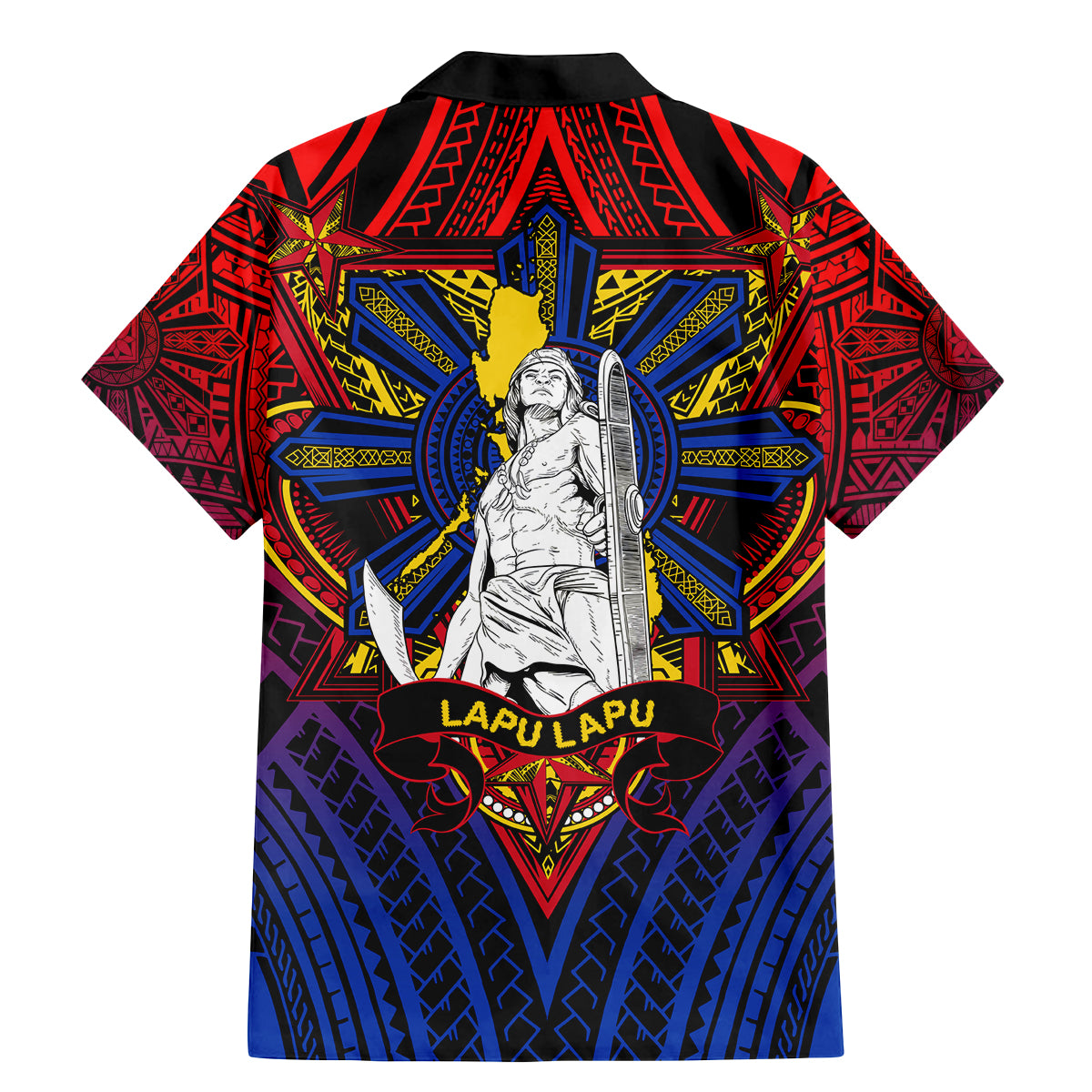 Filipinos Lapu-lapu Hero Family Matching Mermaid Dress and Hawaiian Shirt Philippines Flag and Sun DT02 - Polynesian Pride