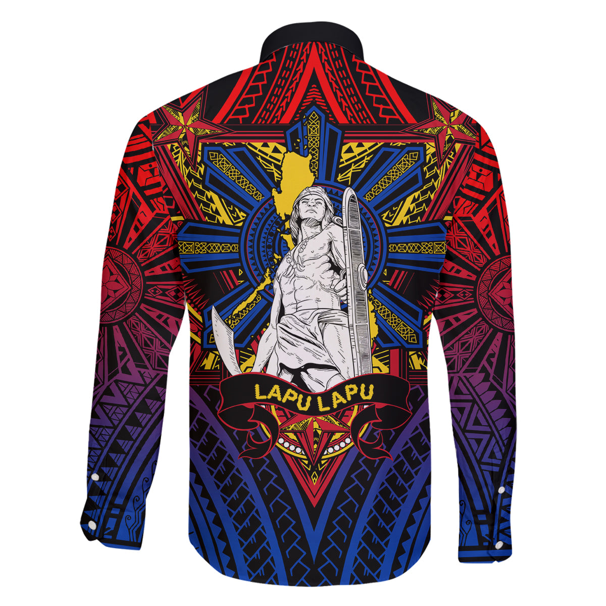 Filipinos Lapu-lapu Hero Family Matching Tank Maxi Dress and Hawaiian Shirt Philippines Flag and Sun DT02 - Polynesian Pride