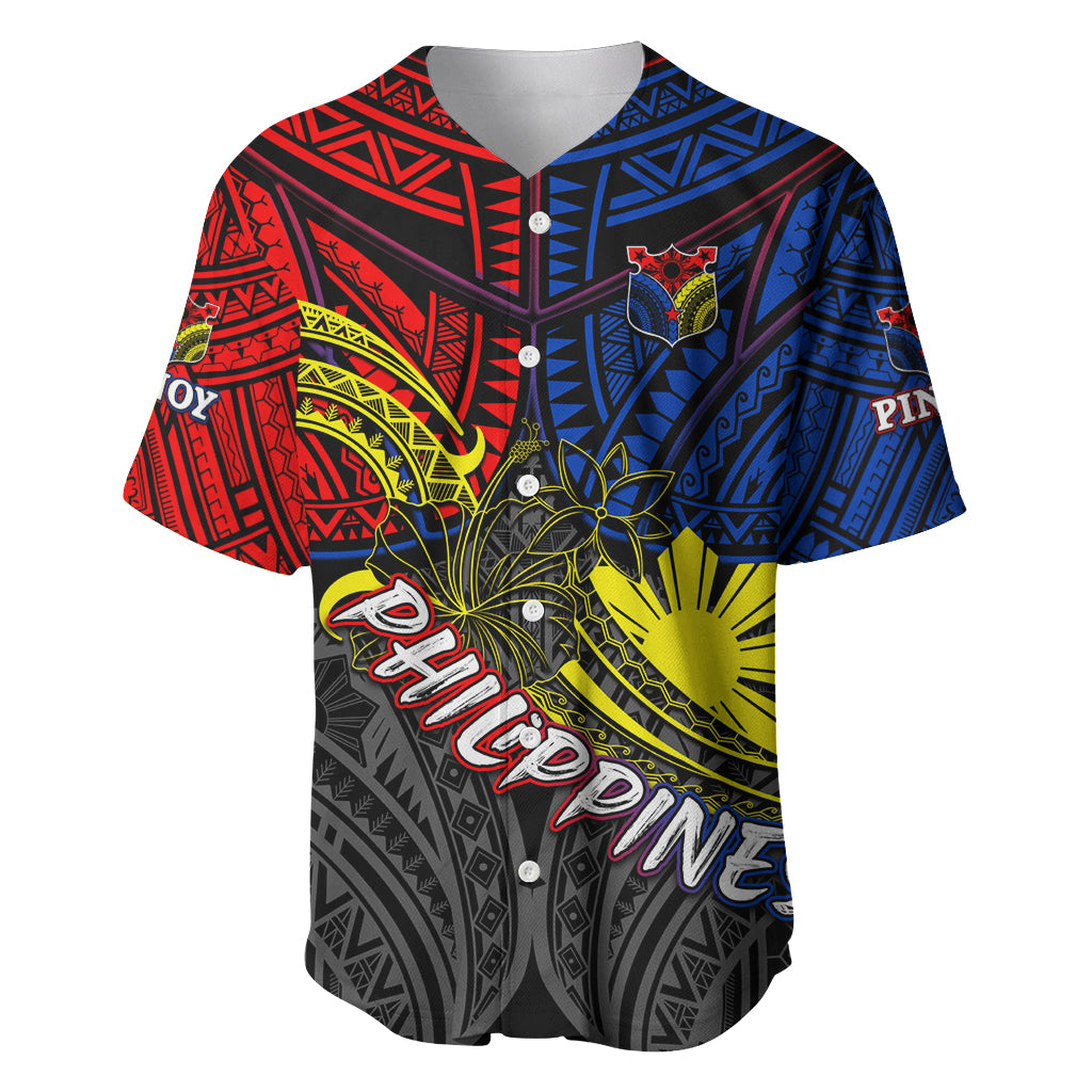 Philippines Half Sleeve Tattoo Baseball Jersey Pinoy Filipinos Sun DT02 Art - Polynesian Pride